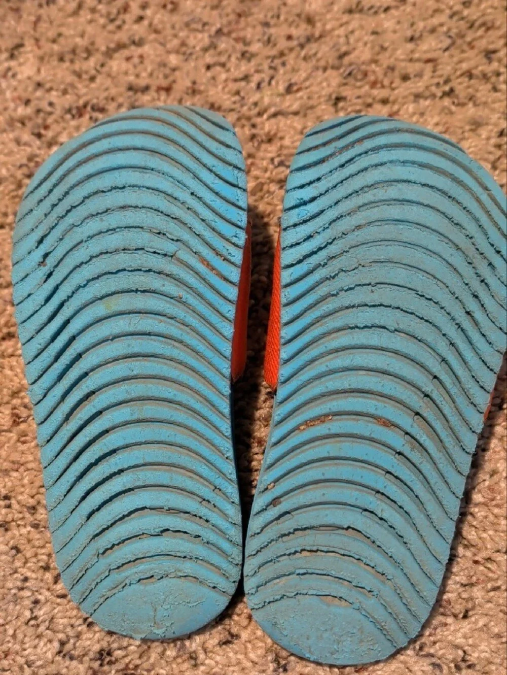 Nike Kids Blue and Orange Sport Slide Sandals